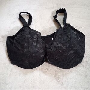 Glamorize Front Hook Black Lace Bra 40 DD